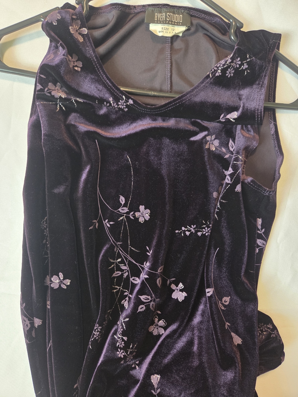 Byer Studio Purple Size 12 Velvet Dress